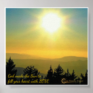 Mindfulness Word Art - Sun Poster