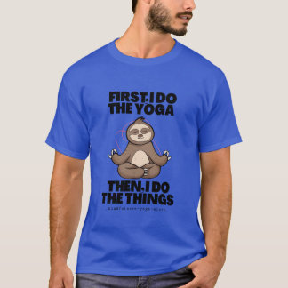 Mindfulness Yoga Luiaard Schattige Dieren vriend T-shirt