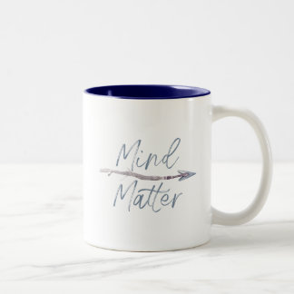 Mindheid over materie tweekleurige koffiemok