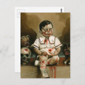 Mindless boy zombie Merch Briefkaart (Voorkant / Achterkant)