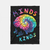 Minds Neurodiversity Tie Dye Autism A Fleece Deken (Voorkant)