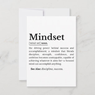 Mindset Definition Quote RSVP Kaartje