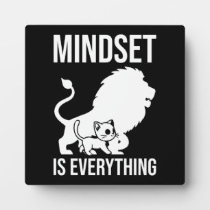 Mindset is alles - Cat Lion Motivatie Fotoplaat