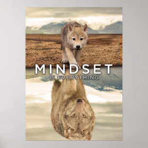 Mindset is alles - de herinnering van de Wolf van  Poster