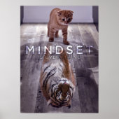 Mindset is alles - katten- en tijgerreflectie poster (Voorkant)