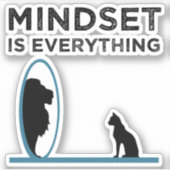 Mindset is alles Motivatie prijsopgave Sticker (Voorkant)