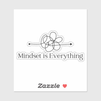Mindset is alles vinyl Sticker