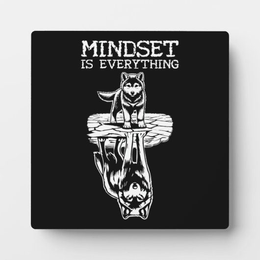 Mindset is alles, Wolf - Gym, drukte, succes Fotoplaat (Voorkant)