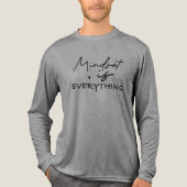 Mindset is Everything, Black Typography Design Tri-Blend Shirt (Voorkant volledig)