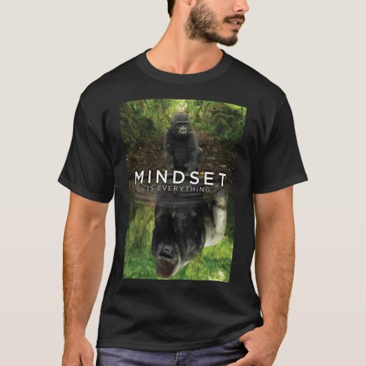 Mindset Is Everything - Gorilla Motivational T-shirt (Voorkant)