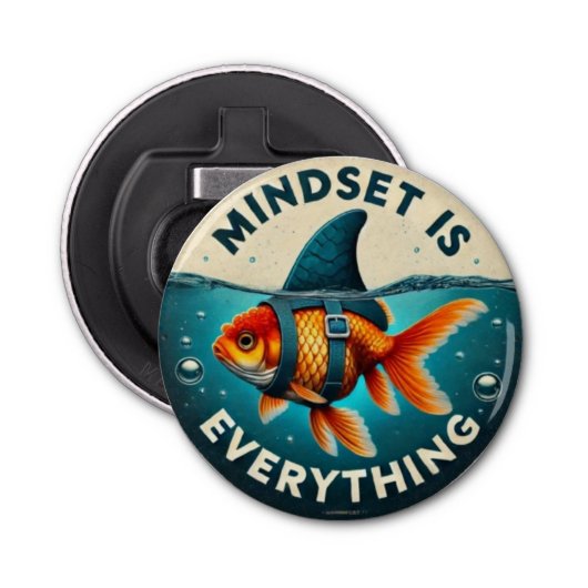 Mindset Is Everything Juxtaposition  Button Flesopener (Voorkant)