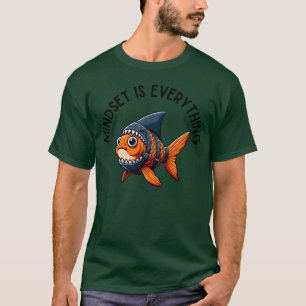 Mindset Motiverende quote Goudvis Haai grappig T-shirt