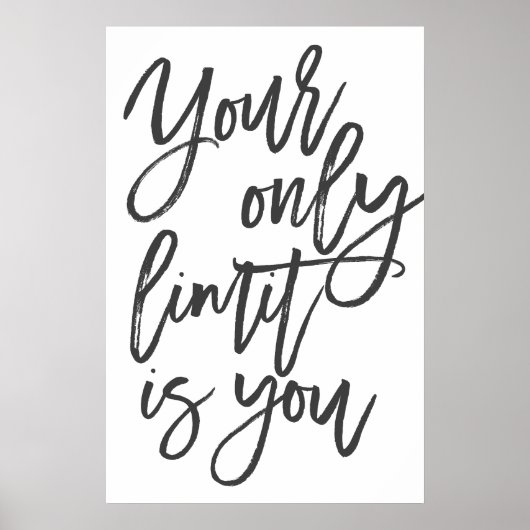 Mindset Quote Minimalistisch Modern Zwart-wit Poster (Voorkant)