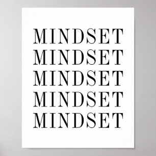 Mindset Typografie Black en White Poster