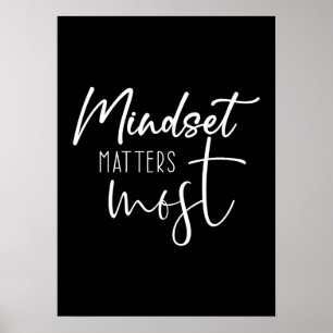 Mindset zaken, Hustle succes Gym Motivatie Poster