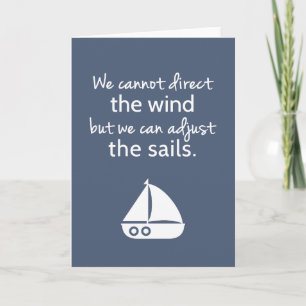 Mindset Zeilboot Motiverende Spreuk Kaart