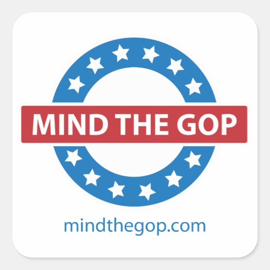 MindtheGOP.com Stickers Carrés (Devant)