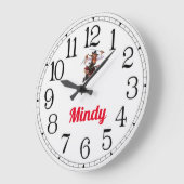 Mindy's Pirate Girl Large Horloge (Angle)