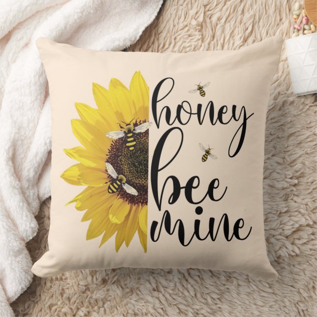 Mine d'abeille | Décor d'abeilles miel, Coussin d' (Couverture)