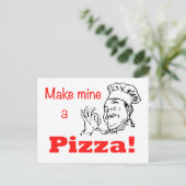 Mine een Pizza maken! Briefkaart (Staand voorkant)