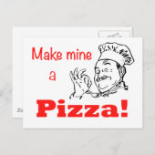 Mine een Pizza maken! Briefkaart (Voorkant / Achterkant)