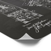 Mine Elevator 1892 Patent Art Chalkboard Poster (Hoek)