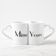 Mine et vôtre ensemble de tasse