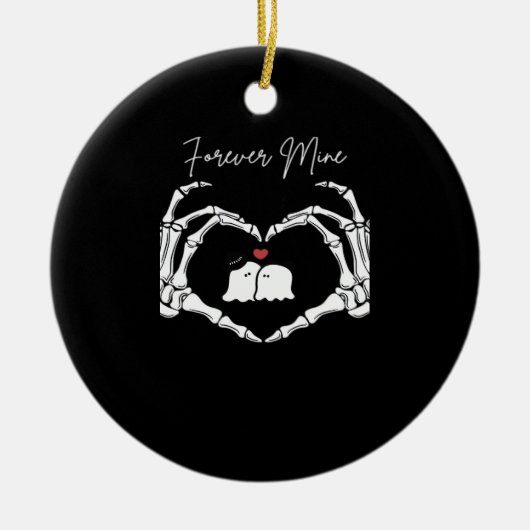 Mine, Valentijnsdag Classic - Skeleton Handen Hore Keramisch Ornament (Voorkant)