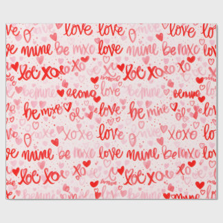 Mine XOXO Love Hand Written Style Wrapping Cadeaupapier