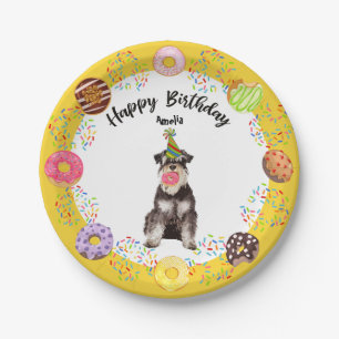 Mineature Schnauzer Dog Birthday Party Paper Bord