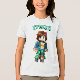 Minecraft Aangepaste naam, Minecraft Gamer Girl Cy Tri-Blend Shirt