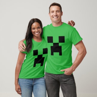 Minecraft Creeper Pixel Groen Monstergezicht – Blo T-shirt