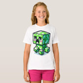 Minecraft Creeper, Schattige, Minecrafter, Kawaii T-shirt (Voorkant volledig)