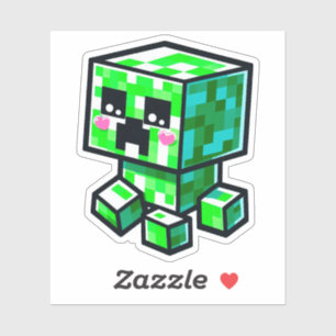 Minecraft, Schattige Creeper, Minecrafter, Chibi K Sticker