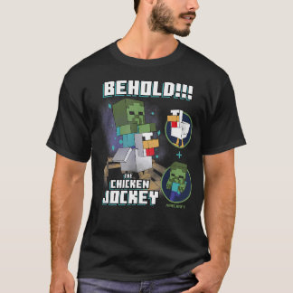 Minecraft: Zie de kippenjockeyzombie op T-shirt