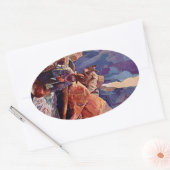  miner- en Donkerschilderen Ovale Sticker (Envelop)