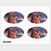  miner- en Donkerschilderen Ovale Sticker (Vel)