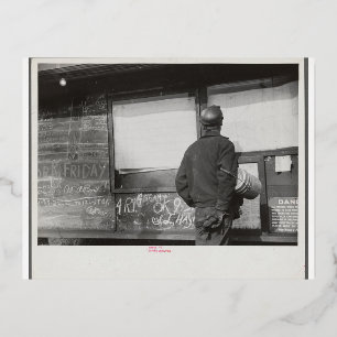 Miner  Foto Folie Feestdagen Briefkaart