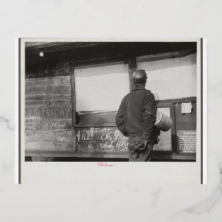 Miner Foto Folie Feestdagen Briefkaart