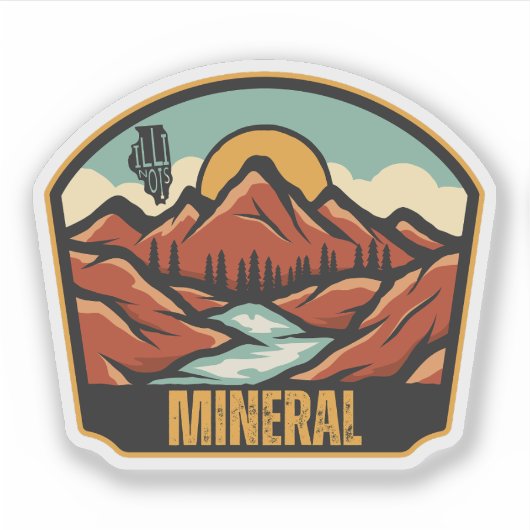 Mineral, Illinois  Sticker (Voorkant)