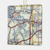 Mineral Wells Texas  Map Keramisch Ornament (Links)