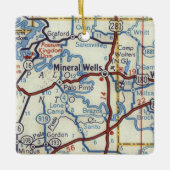 Mineral Wells Texas  Map Keramisch Ornament (Voorkant)