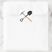 Minerale tools vierkante sticker (Tas)