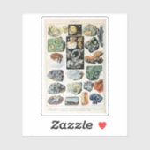  mineralen Rocks Geology Sticker (Vel)