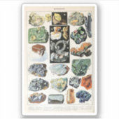  mineralen Rocks Geology Sticker (Voorkant)