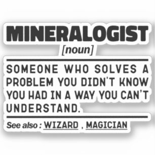 Mineraloog Noun Geologie Wetenschap Liefhebber Coo Sticker