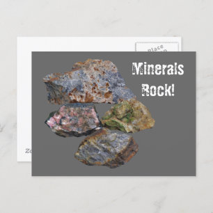 Minerals Rock Collectors Funny Briefkaart