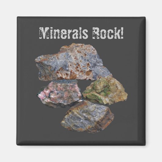 Minerals Rock Collectors Funny Magnet Magneet (Voorkant)