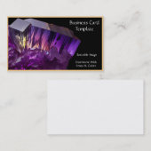 Minéraux Crystal Energy Amethyst Carte de visite (Devant / Derrière)