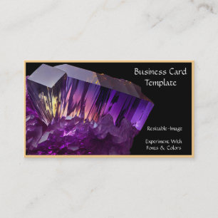 Minéraux Crystal Energy Amethyst Carte de visite